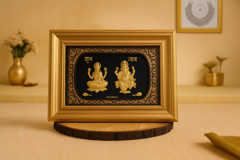 Ganesh Laxmi (Gold Frame)