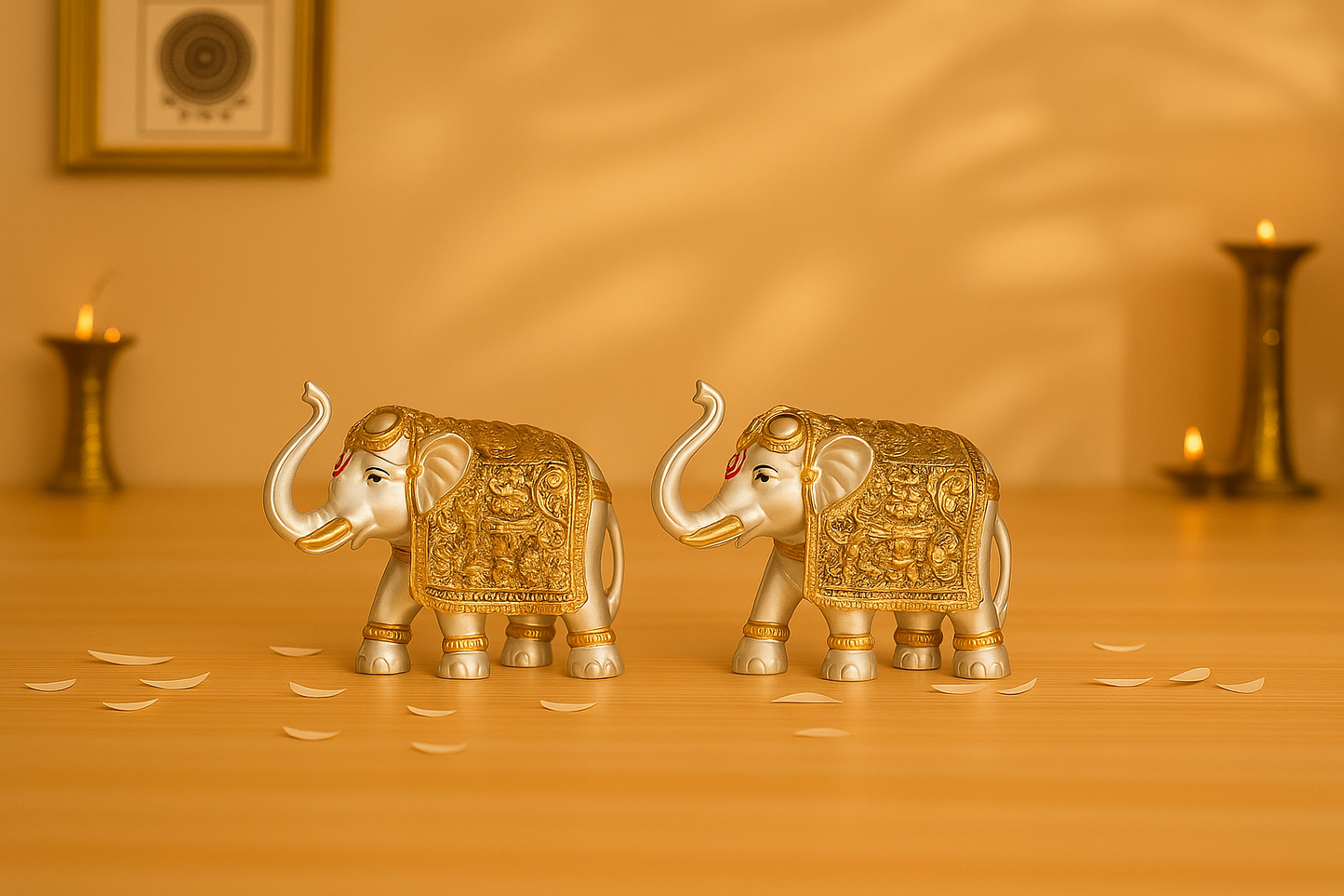 Elephant Matte Gold Silver