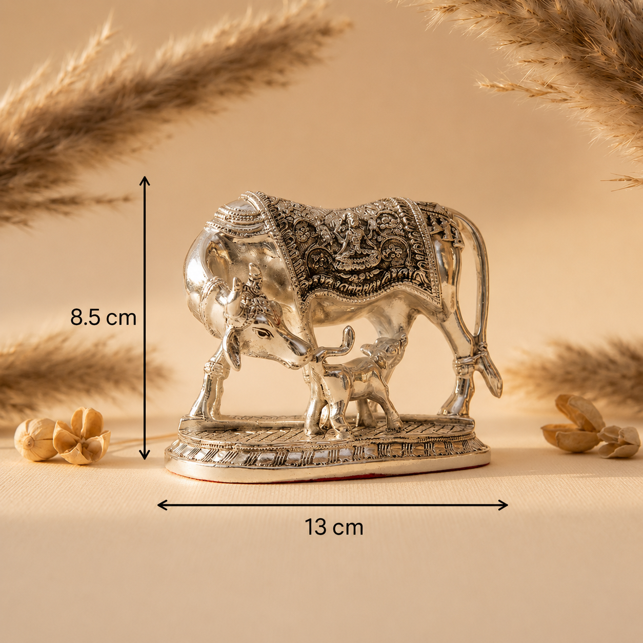 Kamdhenu Antique (Cow/Calf Idol)
