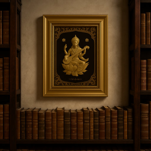 Saraswati Gold Frame