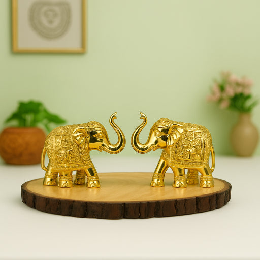Elephants (Gold Pair)