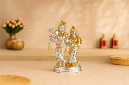 Radha Krishna Gold Idol