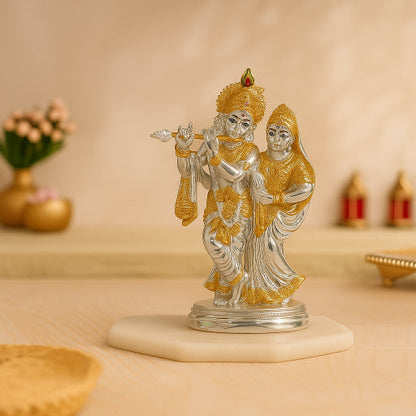 Radha Krishna Gold Idol