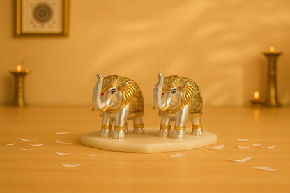 Elephant Mate Gold Silver