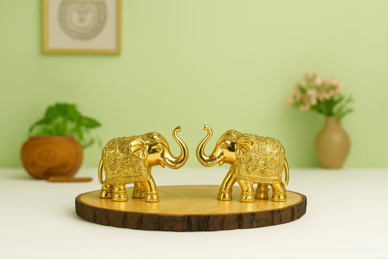 Elephants (Gold Pair)