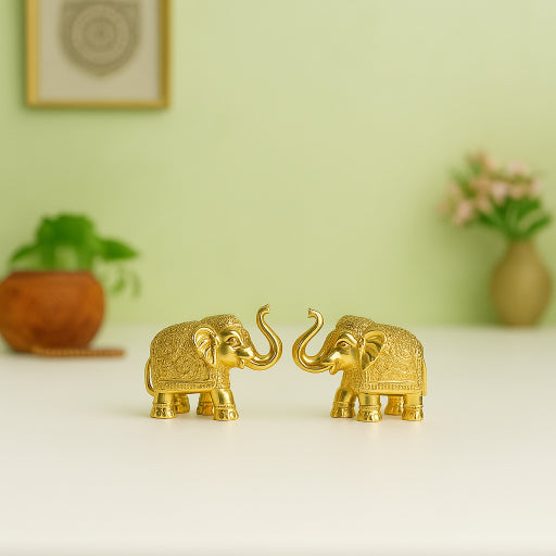 Elephants (Gold Pair)