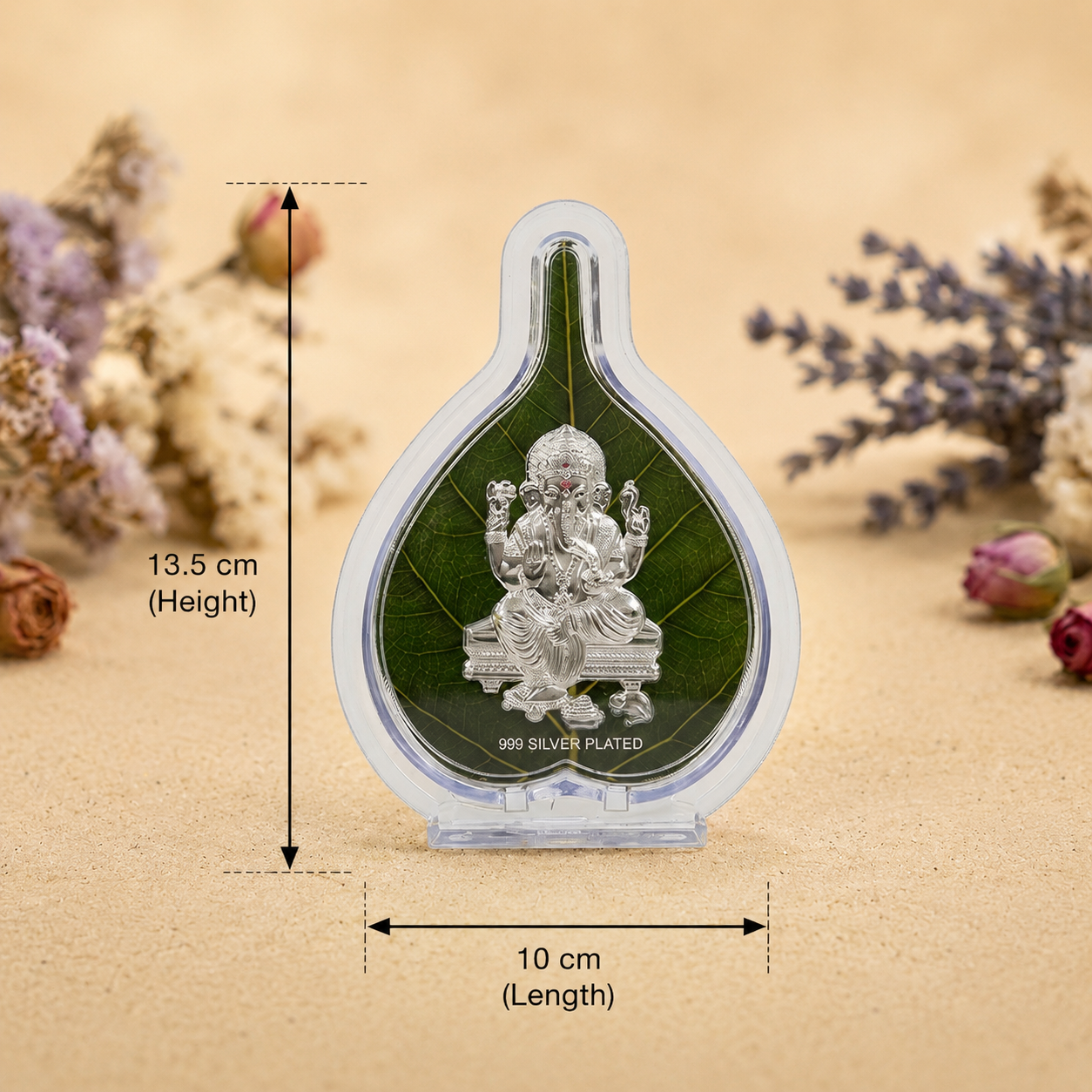 Ganesha Silver & Golden Leaf