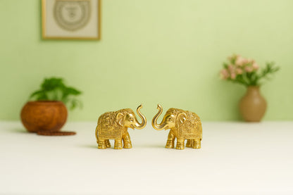 Elephants (Gold Pair)