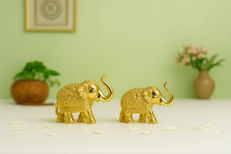 Elephants (Gold Pair)