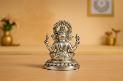 Oxidised Ganesh Idol Sitting