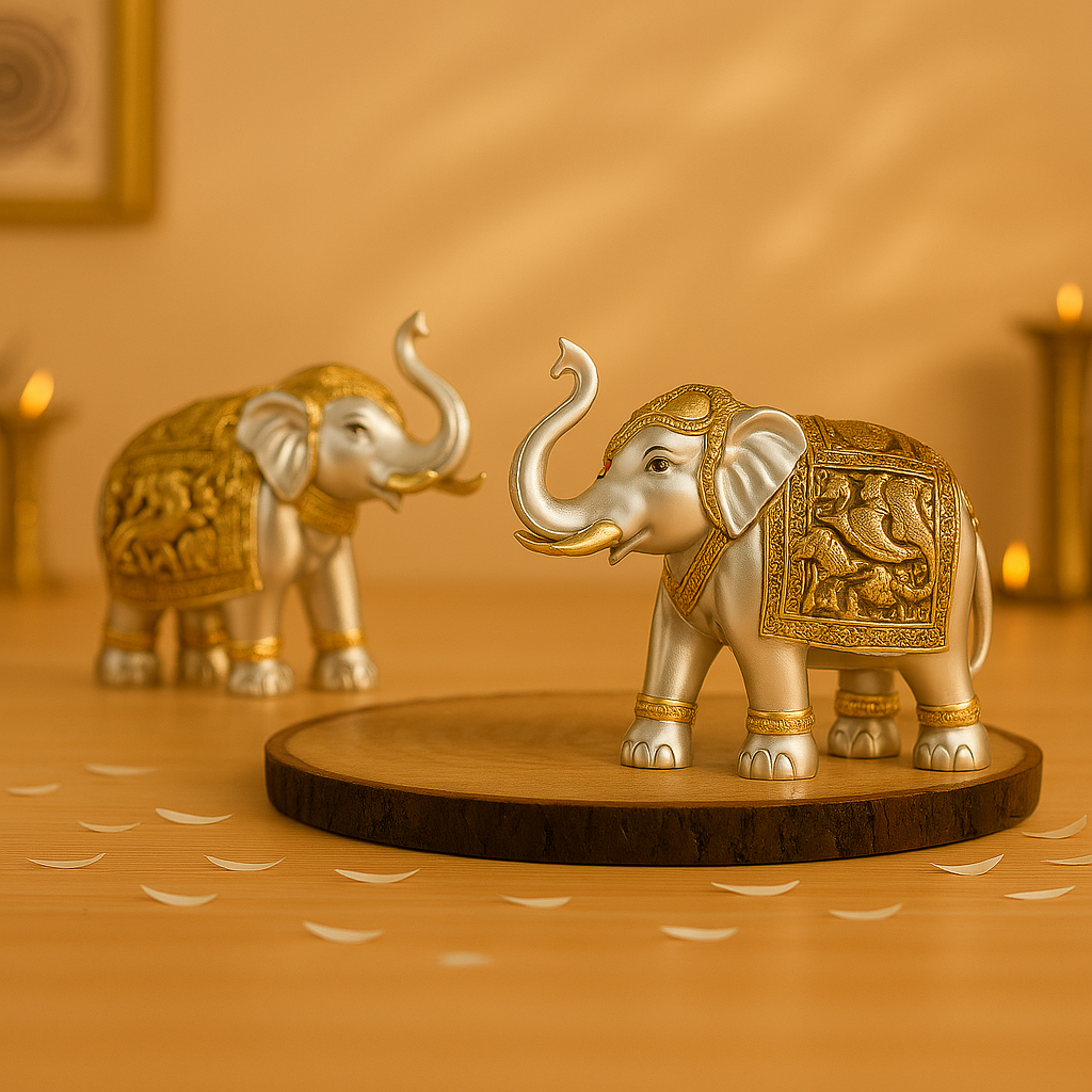 Elephant Mate Gold Silver