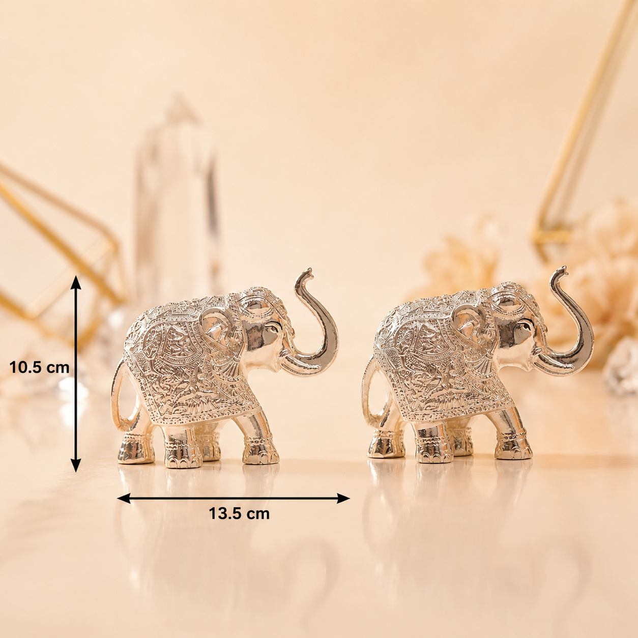 Glossy Silver Elephant