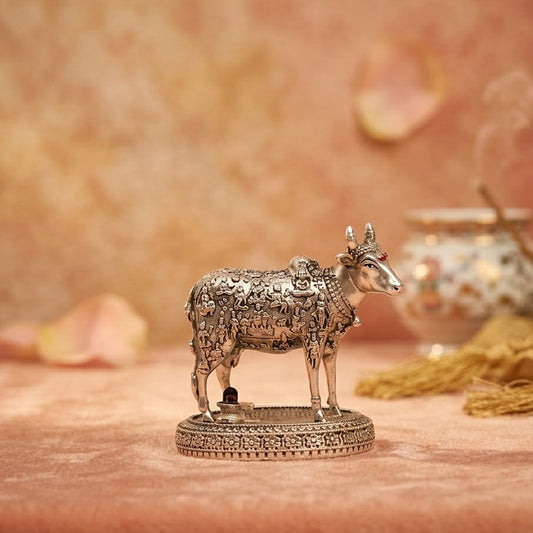 Oxidised Silver Shiva Cow