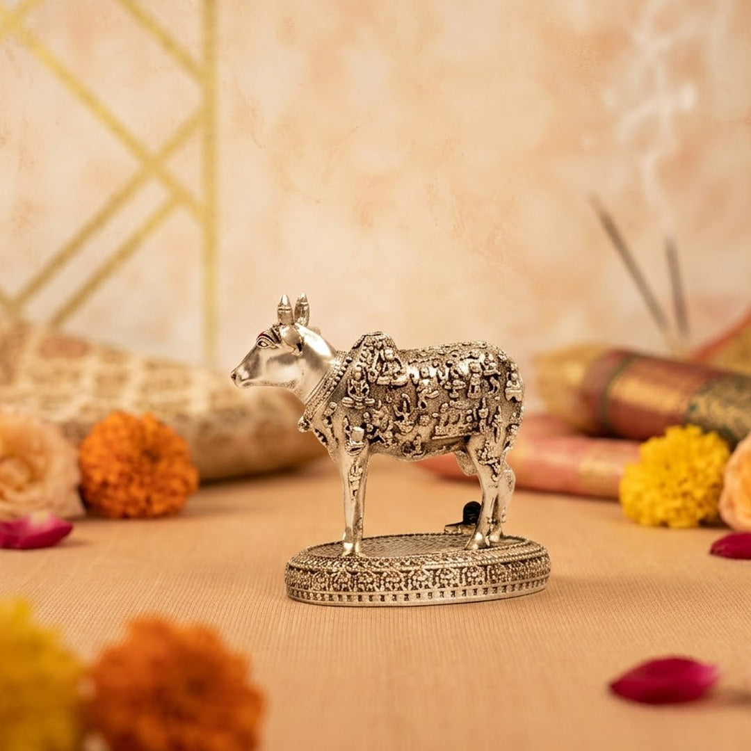 Oxidised Silver Shiva Cow