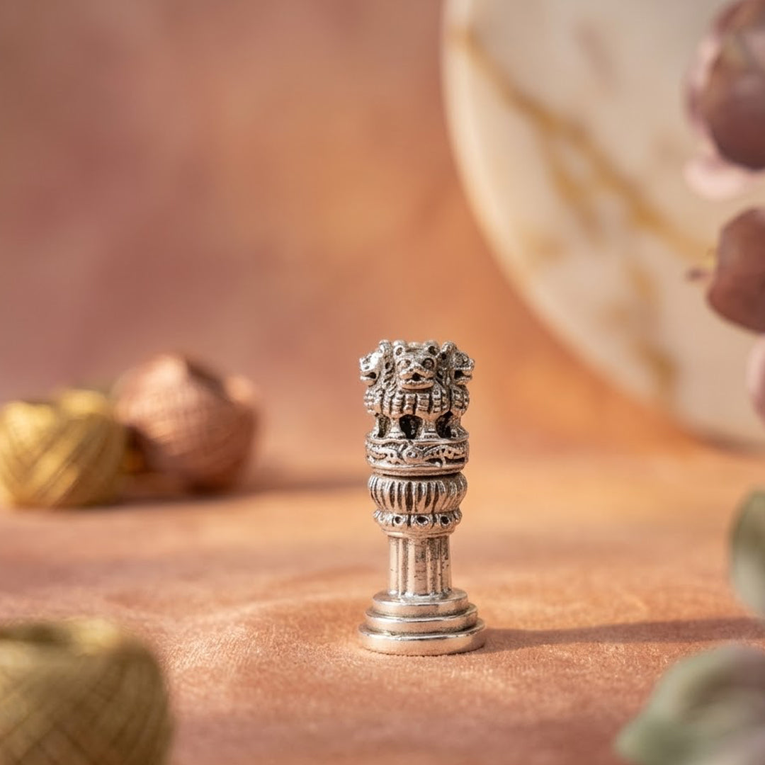 Oxidised Silver Ashok Stambh
