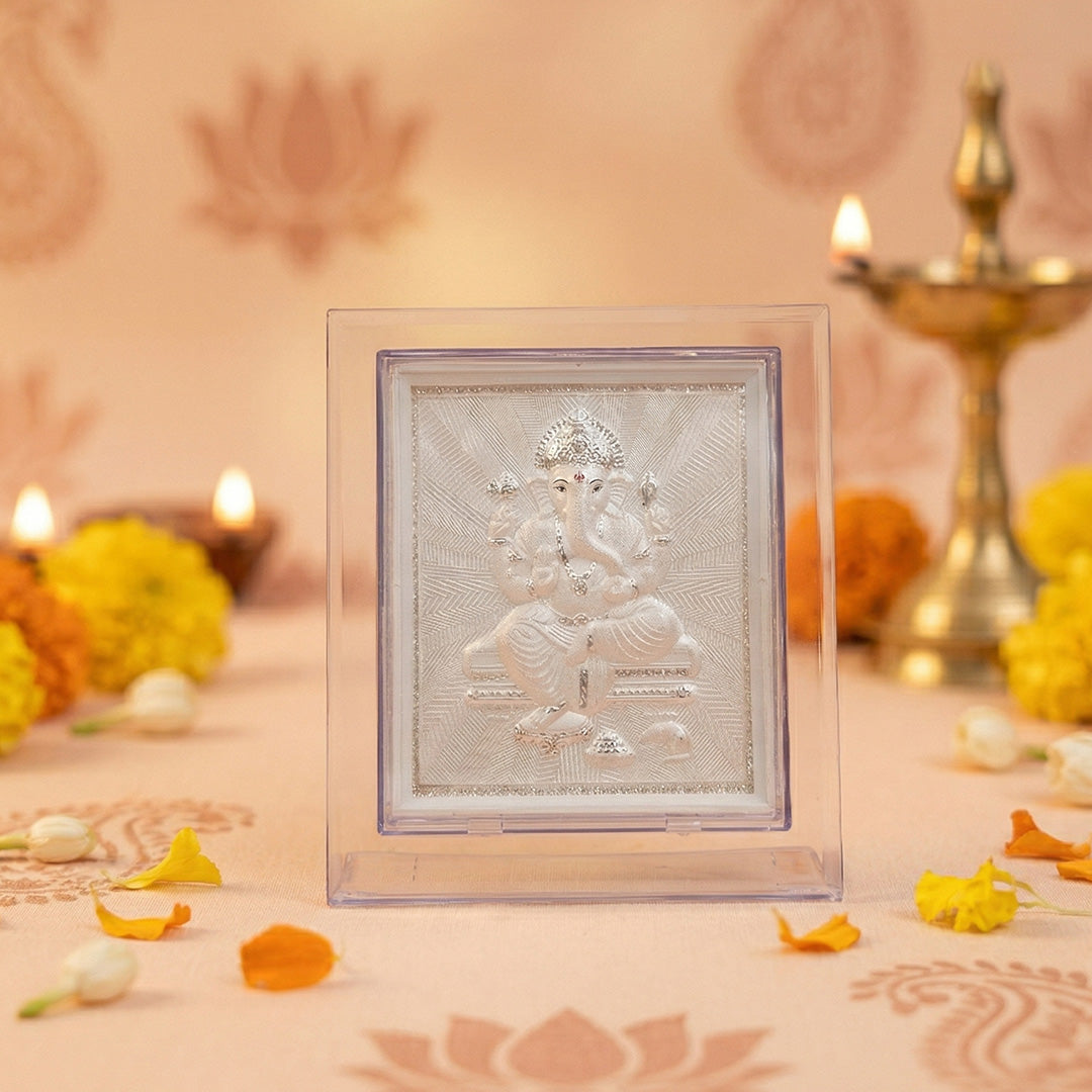 Ganesha Silver Frame