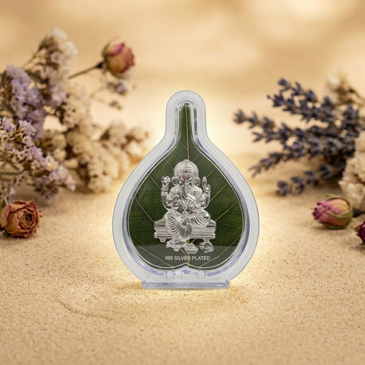 Ganesha Silver & Golden Leaf