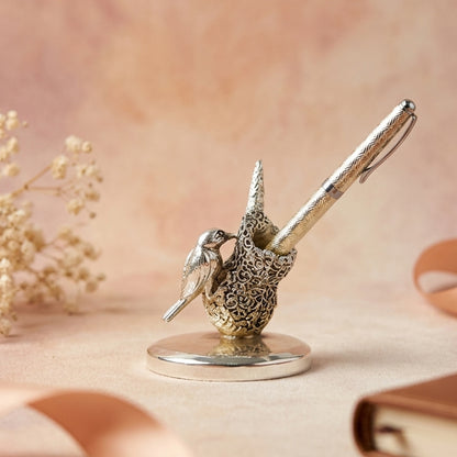 Pen Stand With Bird Accent