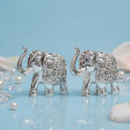 Glossy Silver Elephant