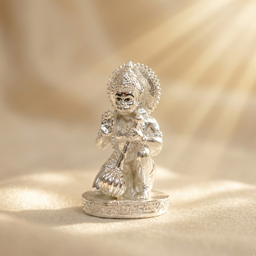 Hanuman Idol Blessing In Abhaya Mudra