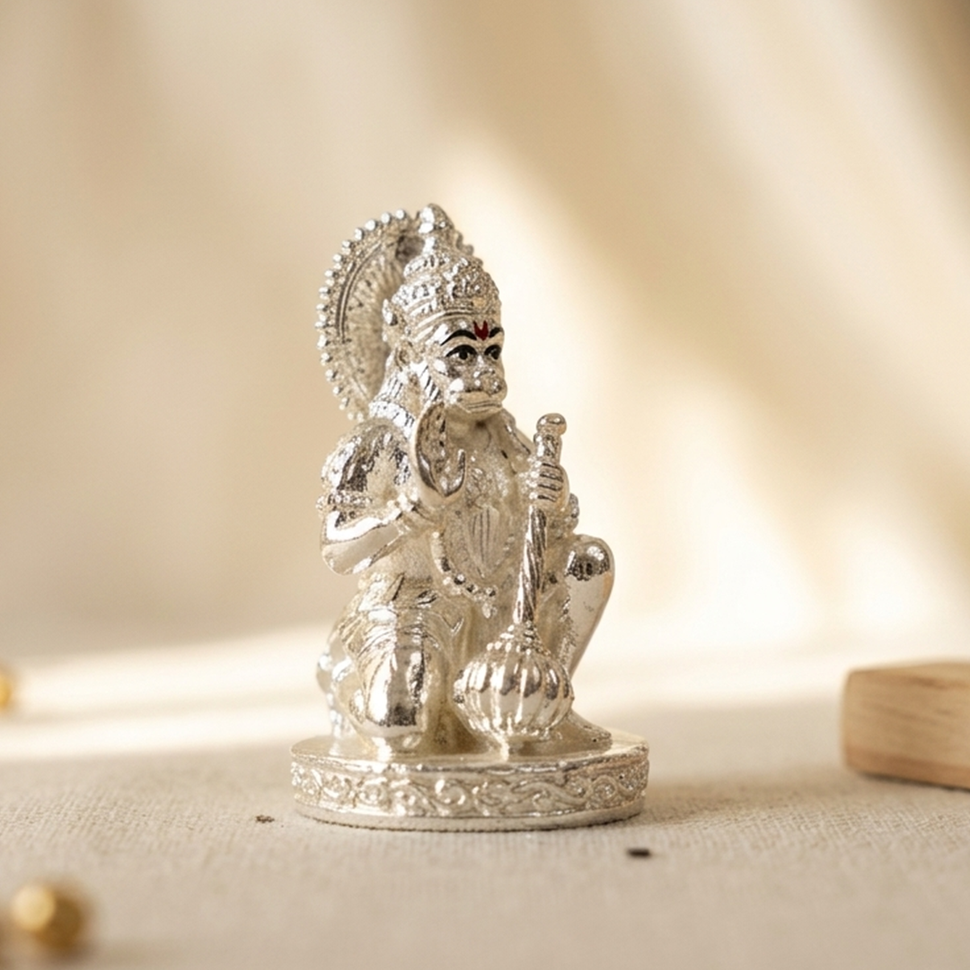 Hanuman Idol Blessing In Abhaya Mudra