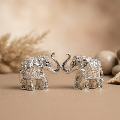 Glossy Silver Elephant