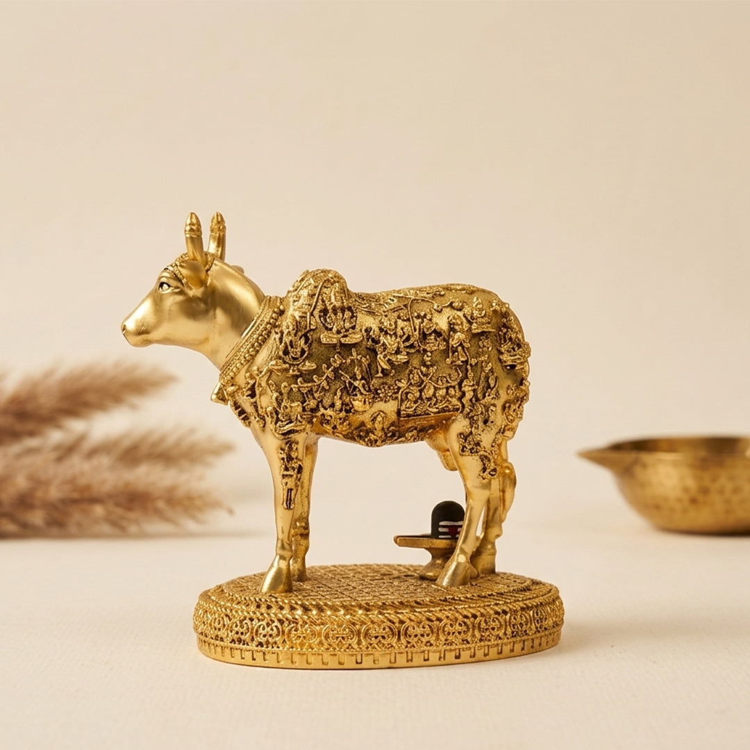 Golden Shiva Cow