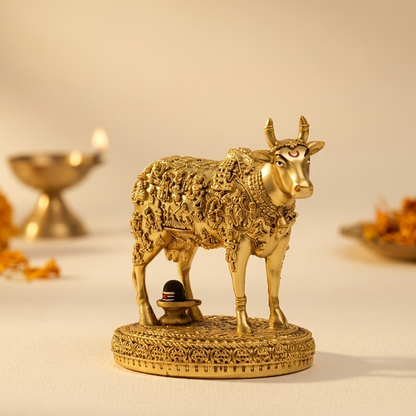 Golden Shiva Cow