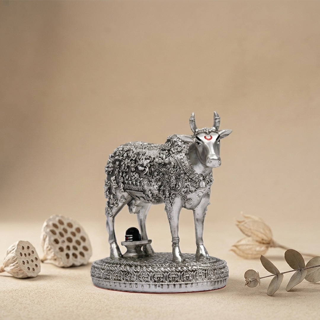 Oxidised Silver Shiva Cow
