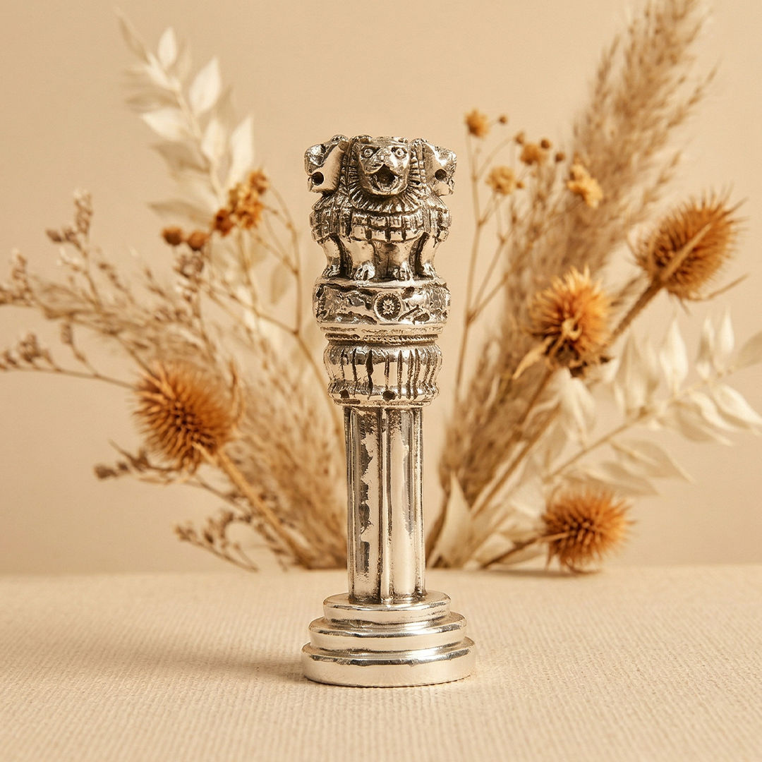 Oxidised Silver Ashok Stambh
