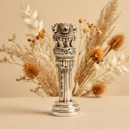Oxidised Silver Ashok Stambh