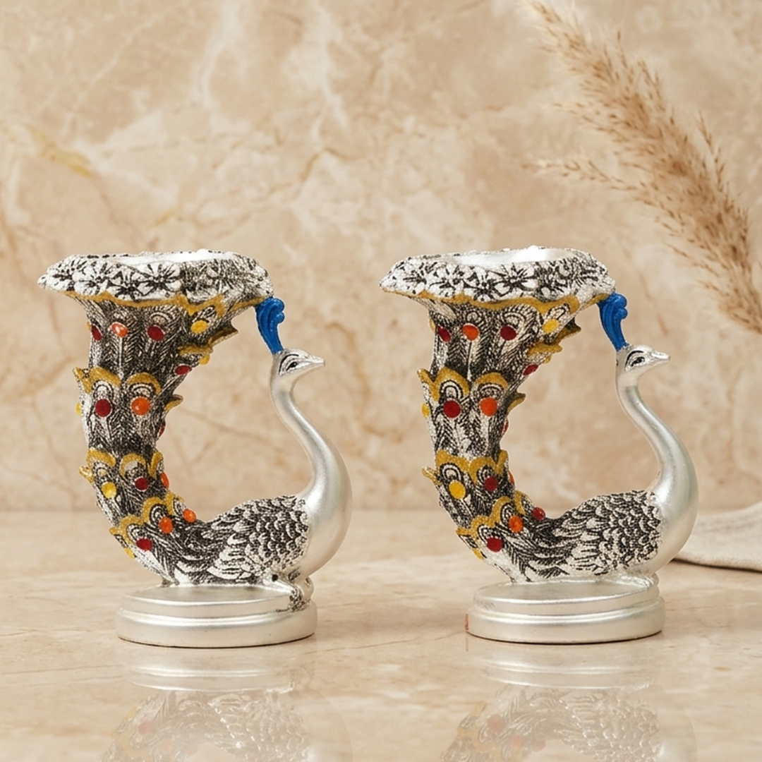 Peacock Candle Stand Set