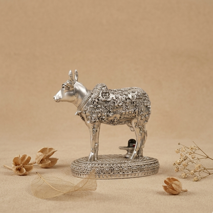 Oxidised Silver Shiva Cow