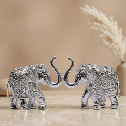 Glossy Silver Elephant