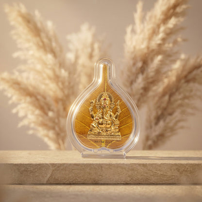 Ganesha Silver & Golden Leaf