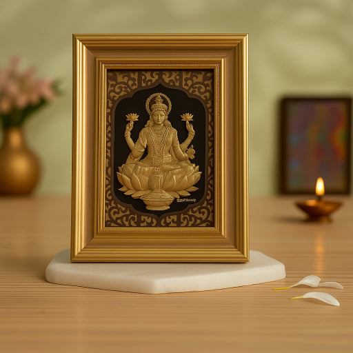 Goddess Lakshmi Gold Framed