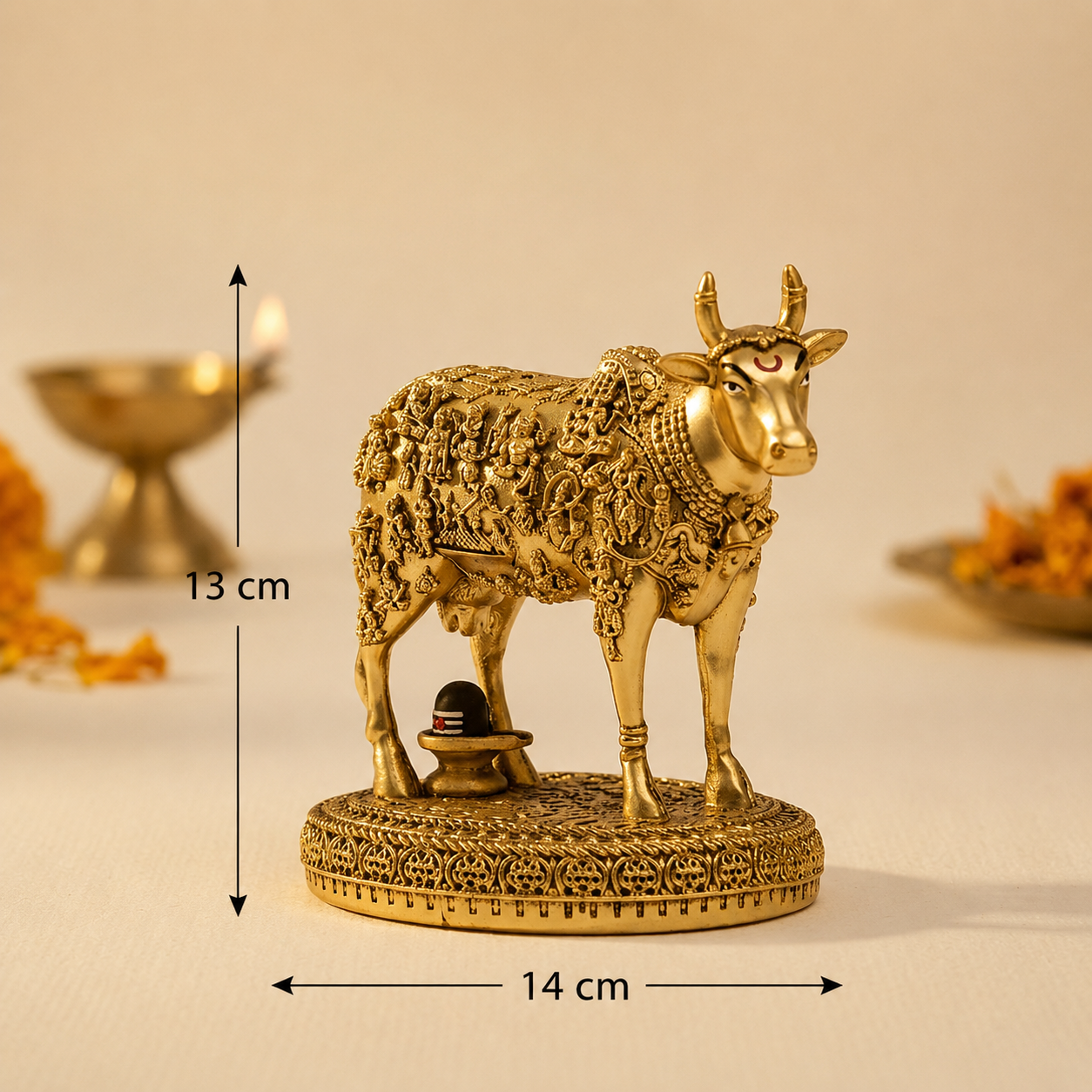 Golden Shiva Cow