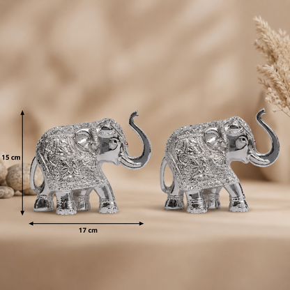 Glossy Silver Elephant