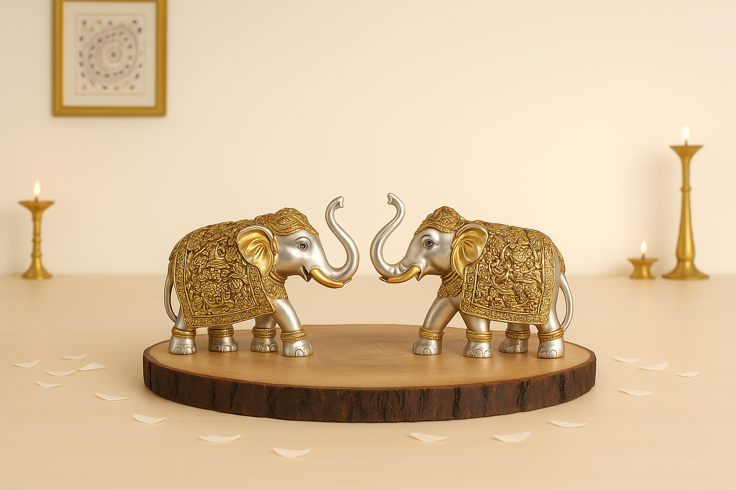 Elephant Mate Gold Silver