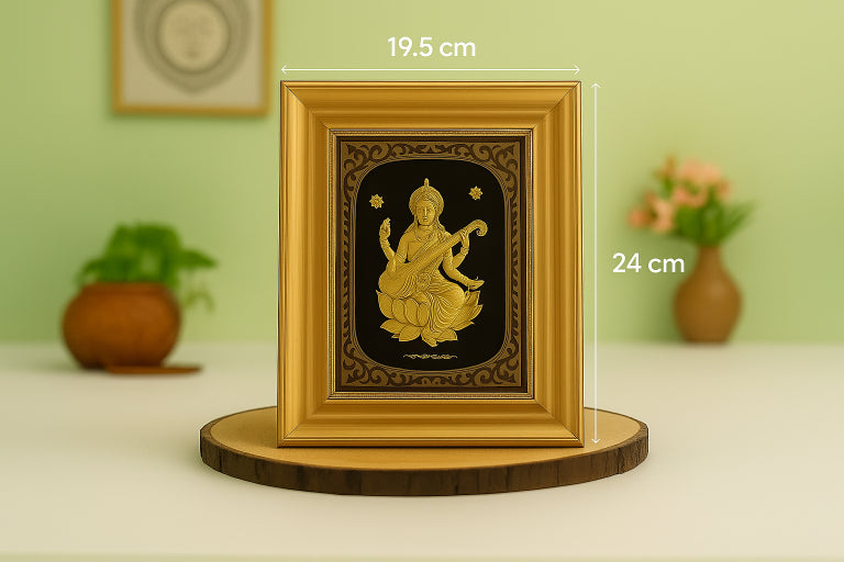 Saraswati Gold Frame