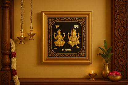 Ganesh Laxmi + Ganesh Laxmi Big (Gold Frame)